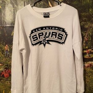 SAN ANTONIO SPURS long sleeve white crew neck